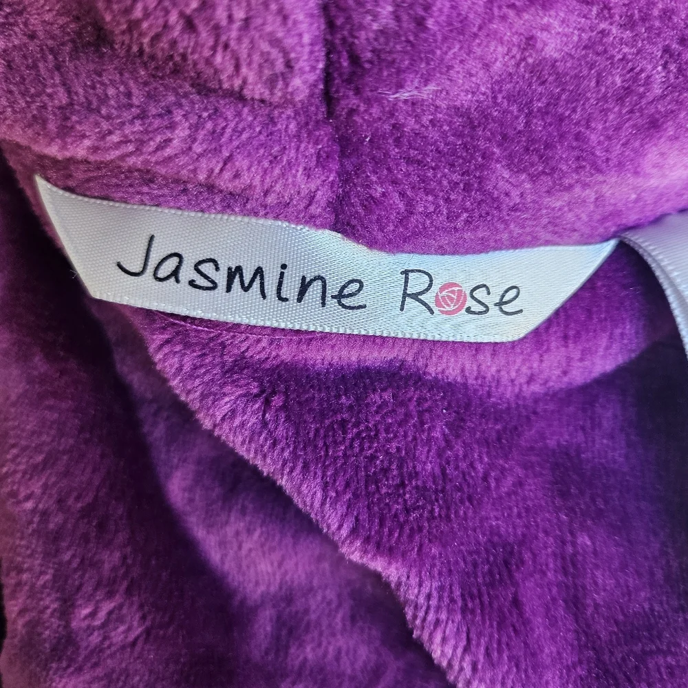 Signature Jasmine Rose Floral‎ Embossed Purple Robe Women’s Size Small